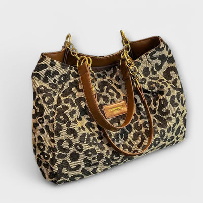 June | Leopard Canvas Tote