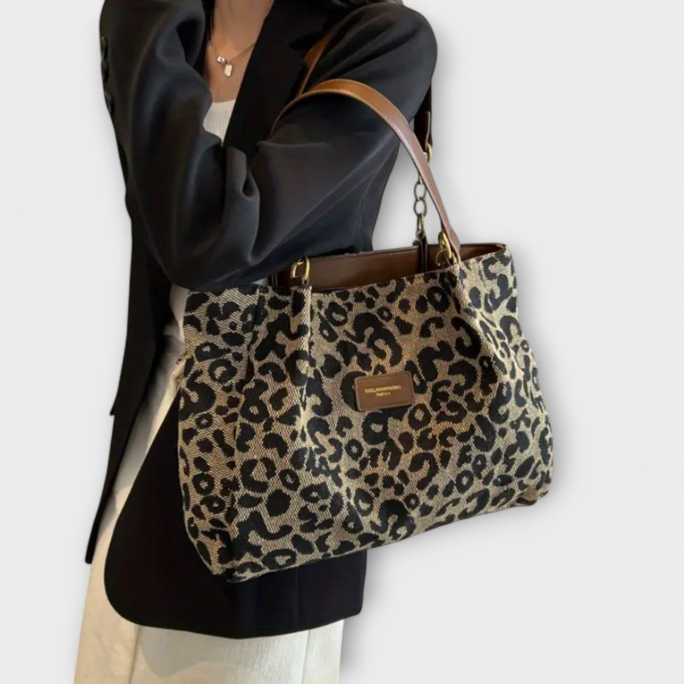 June | Leopard Canvas Tote