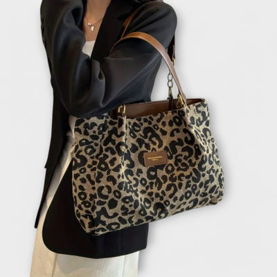June | Leopard Canvas Tote