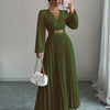 Agnes | Pleated Belted Maxi Dress