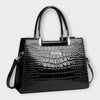 Sadie | Glossy Crocodile Pattern Handbag