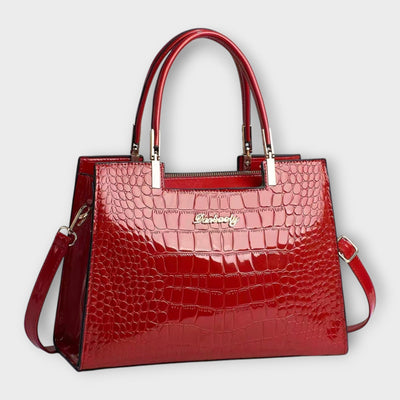 Sadie | Glossy Crocodile Pattern Handbag
