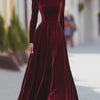 Eleanor | Velvet Mock-Neck Maxi Dress