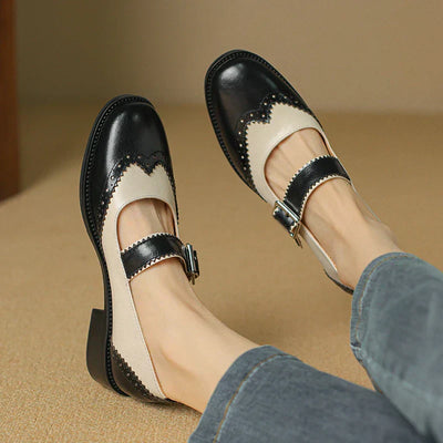 Anna | Leather Mary Janes