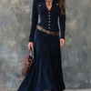 Bernice | Elegant Suede-Feel Maxi Dress