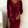 Elaine | Loose Fitting Velvet Dress