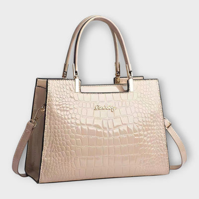 Sadie | Glossy Crocodile Pattern Handbag