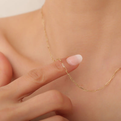 Tiaralynn | Small Paper Necklace 18K Gold