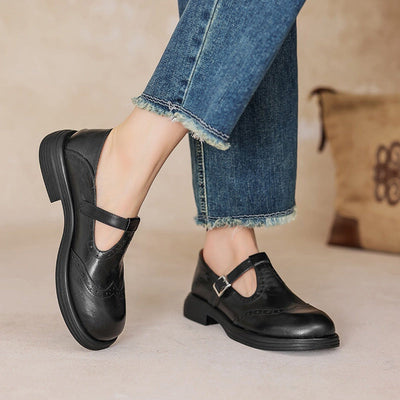 Lara | Leather Mary Janes