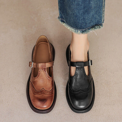 Lara | Leather Mary Janes